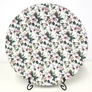 Formalities by Baum Bros Cake Plate Peony Chintz Pattern Collection Gold Rimmed‎